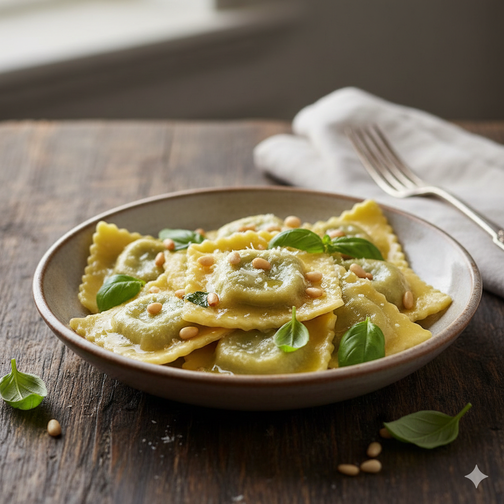 Como fazer Ravióli Caseiro Recheado com Espinafre e Ricota