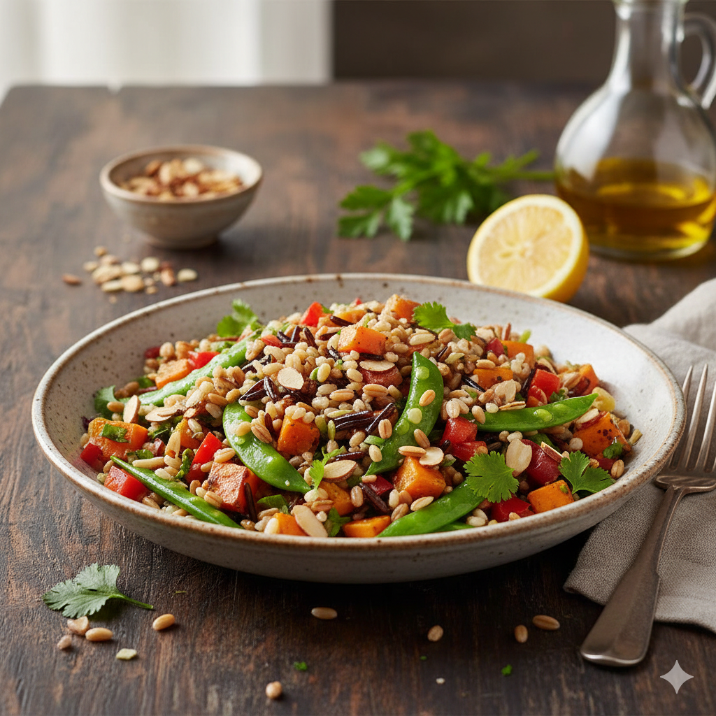 Como fazer Salada de Grãos (Trigo, Cevada e Arroz Selvagem)