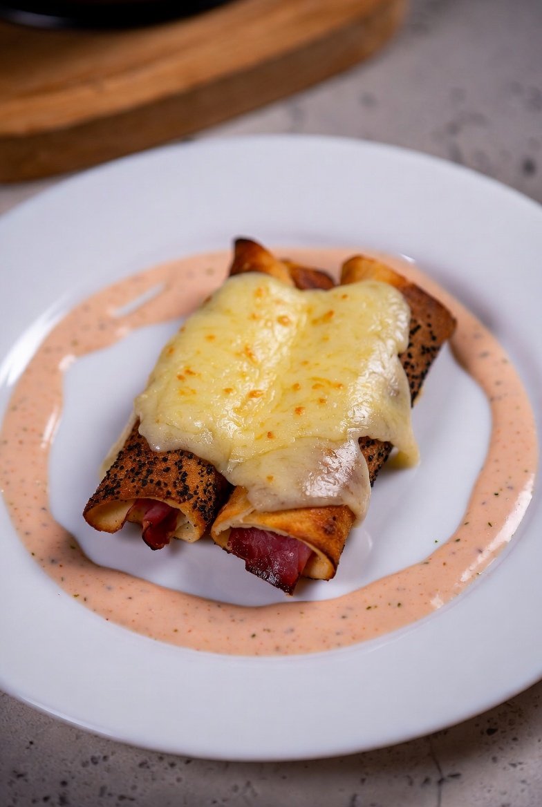 Como fazer Canelone de Presunto e Queijo com Molho Rosé