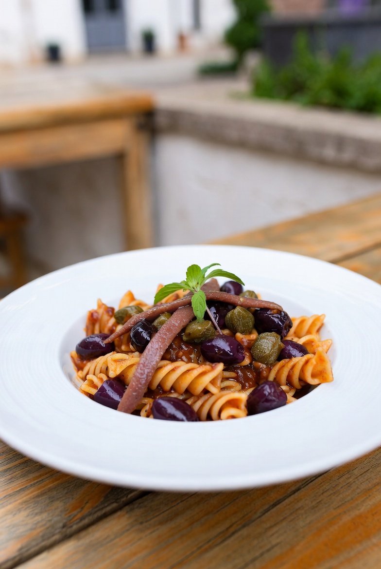 Como fazer Macarrão à Puttanesca (Azeitonas, Alcaparras e Anchovas)