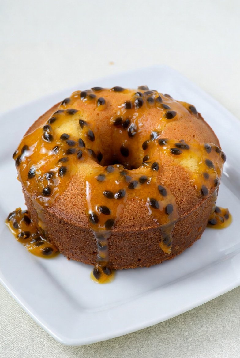 Como fazer Bolo de Maracujá com Calda Brilhante