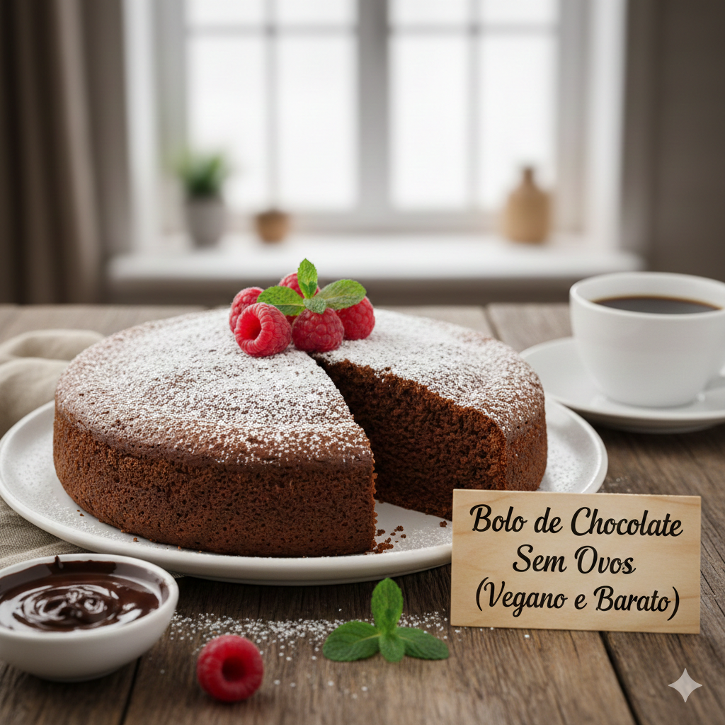 Como fazer Bolo de Chocolate Sem Ovos (Vegano e Barato)
