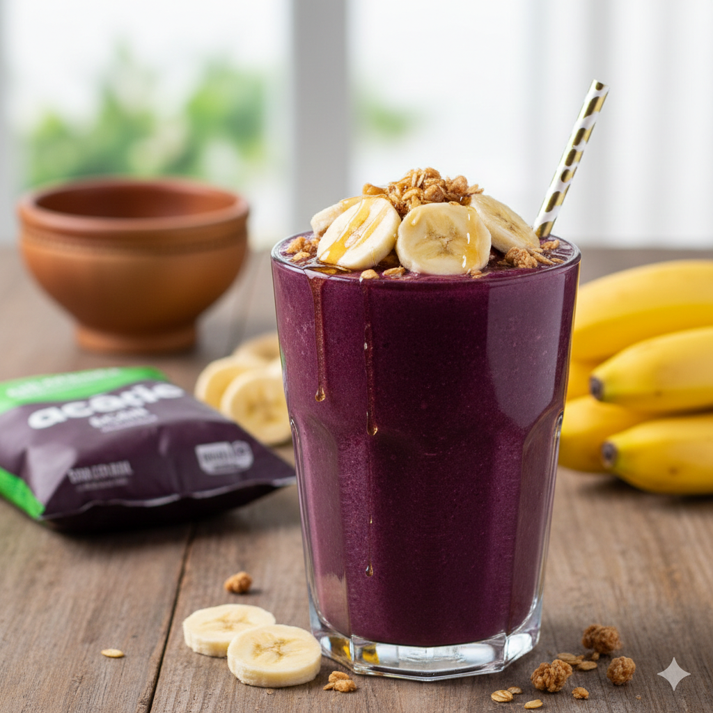 Batido de Açaí com Banana: O Sabor do Norte na sua Mesa