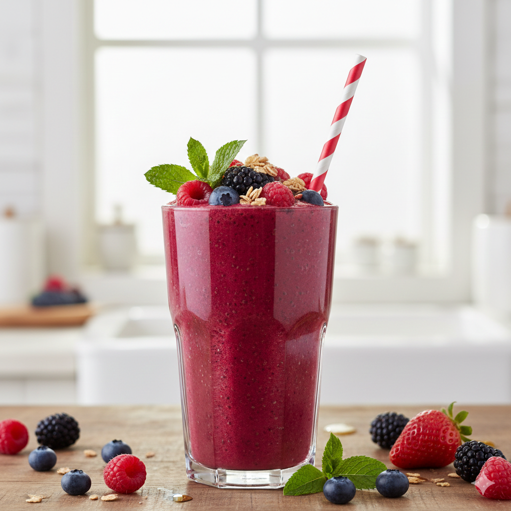 Smoothie de Frutas Vermelhas Antioxidante
