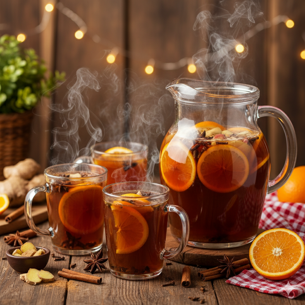 Quentão de Festa Junina sem Álcool: Aroma de Especiarias