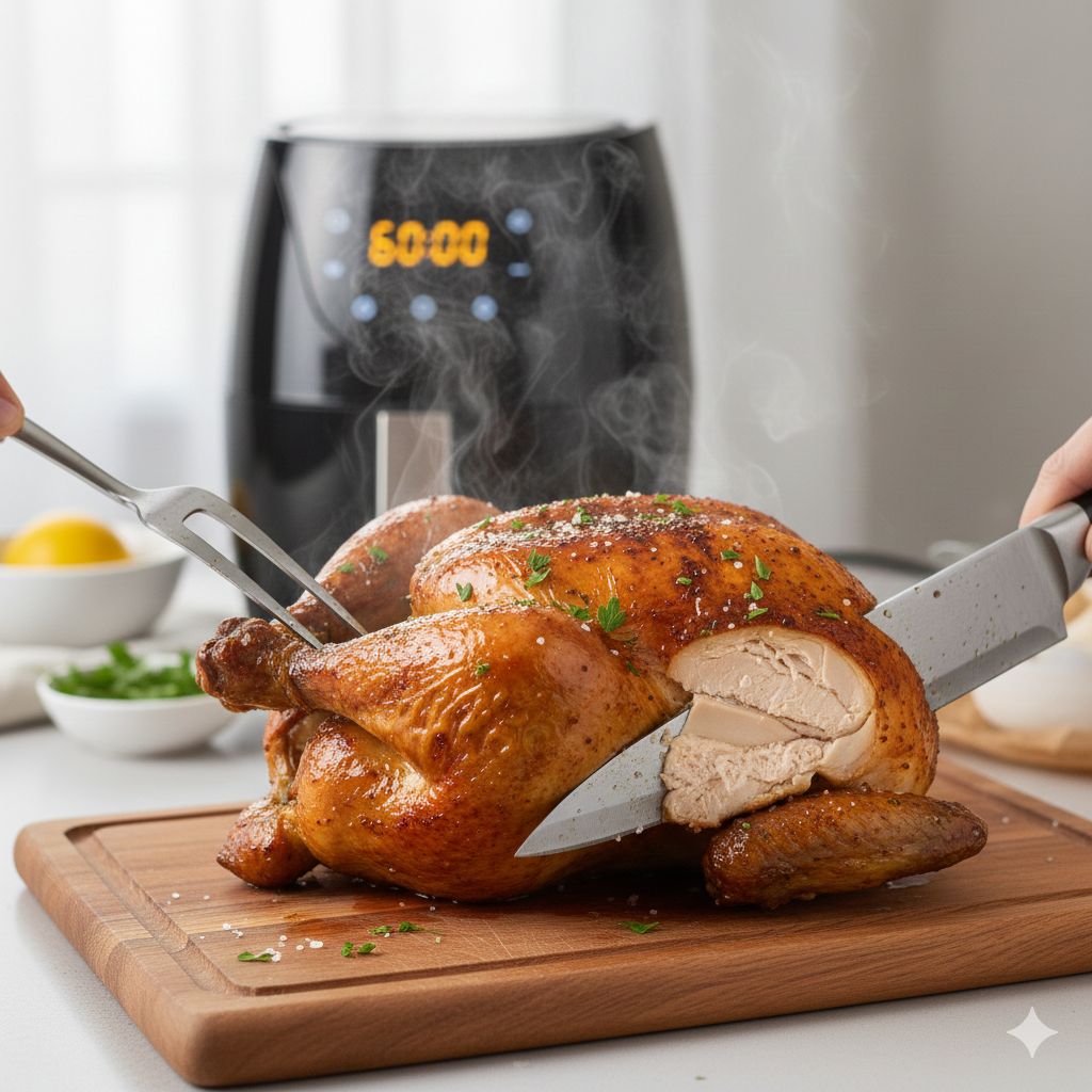 Como fazer Frango Inteiro na Air Fryer: Suculento e com pele de padaria