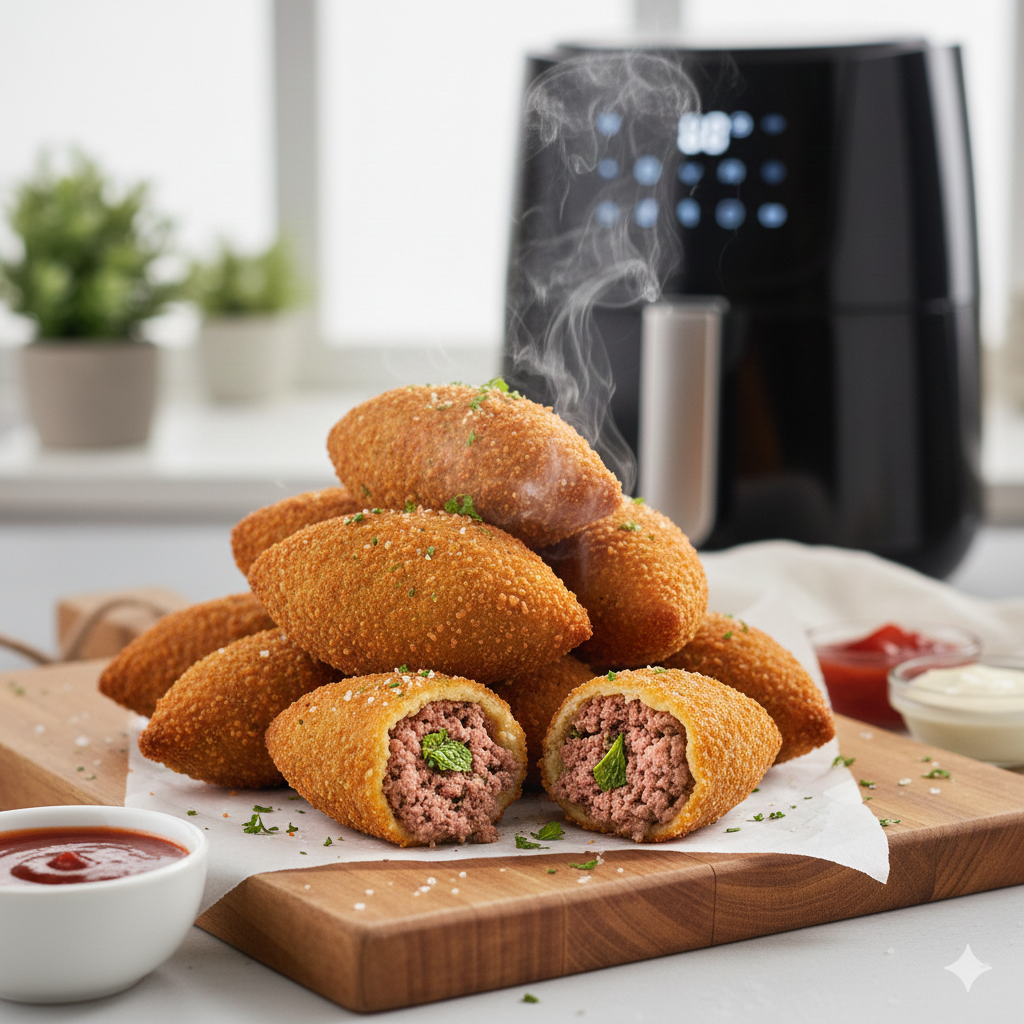 Como fazer Kibe Frito Recheado: Como deixar sequinho e crocante