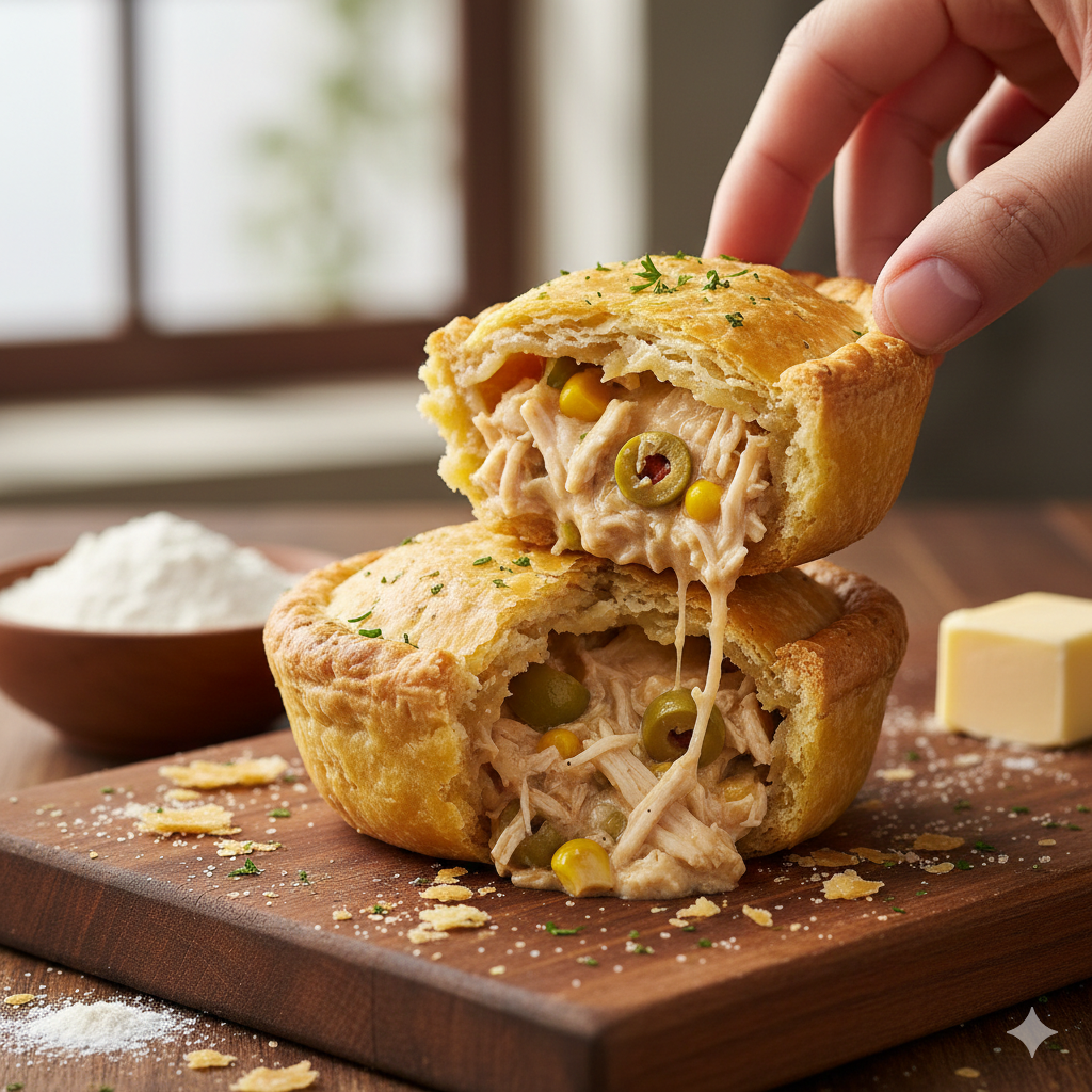 Como fazer Empada de Frango que Desmancha: Massa podre perfeita com apenas 3 ingredientes