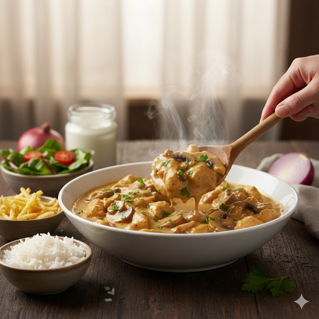 Como fazer Strogonoff de Frango Simples: A versão mais rápida que você já viu