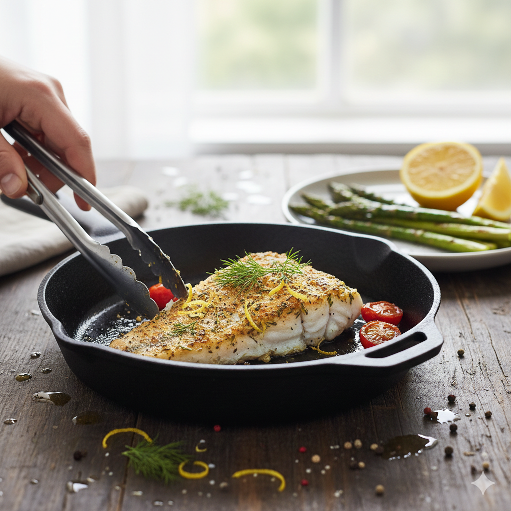 Como fazer Filé de Peixe na Frigideira: Jantar leve pronto em menos de 15 minutos