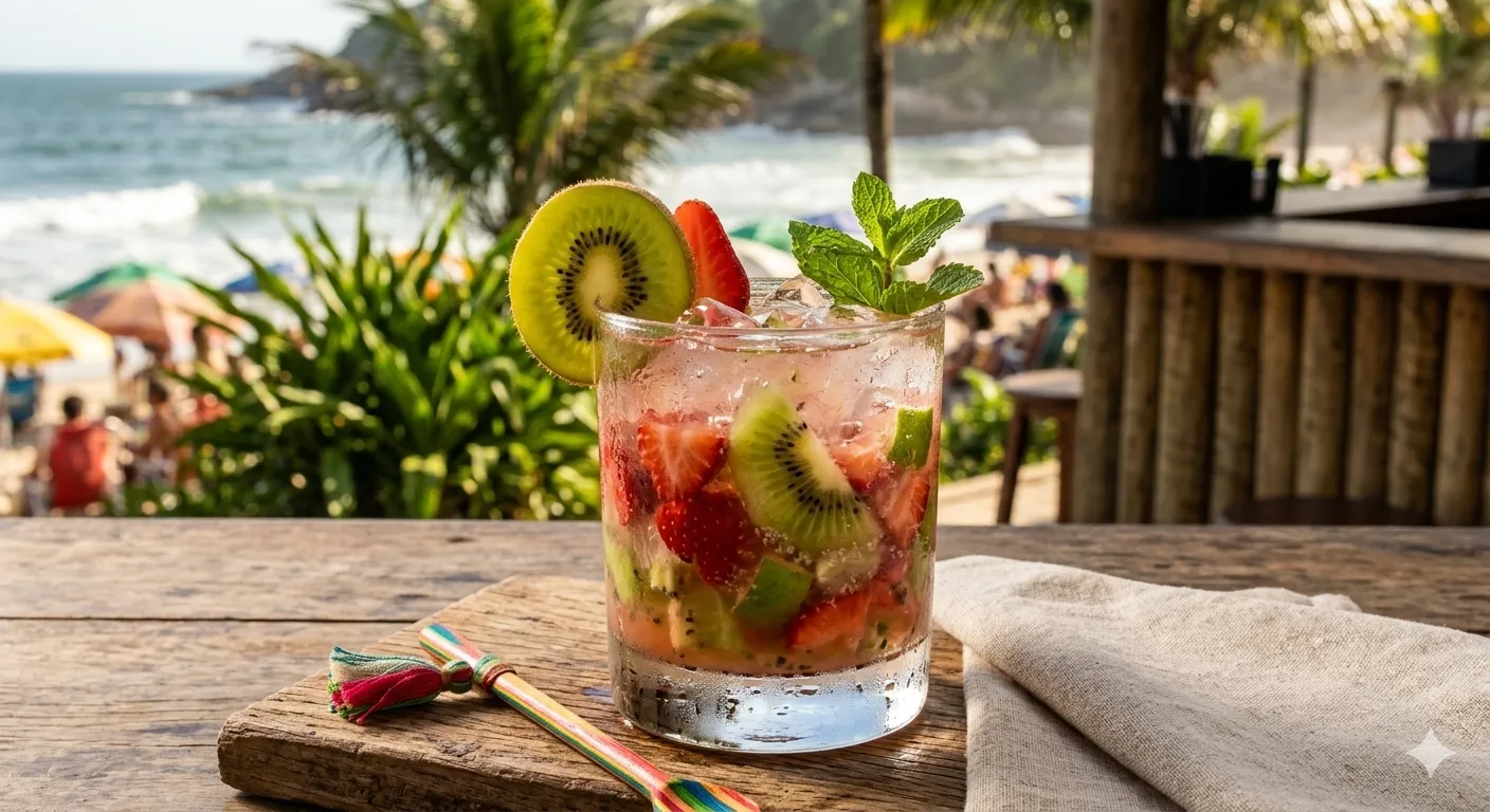 Caipirinha de Morango e Kiwi: Refrescante e Tropical