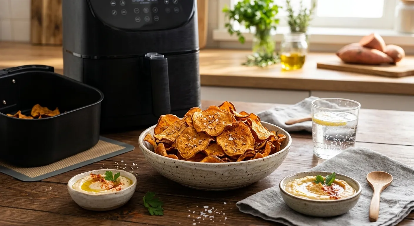 Chips de Batata Doce na Air Fryer: Snack Crocante e Fit