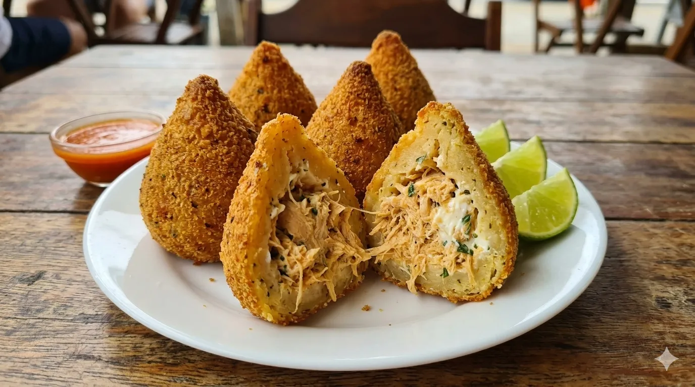 Coxinha Low Carb com Massa de Frango (Sem Farinha)