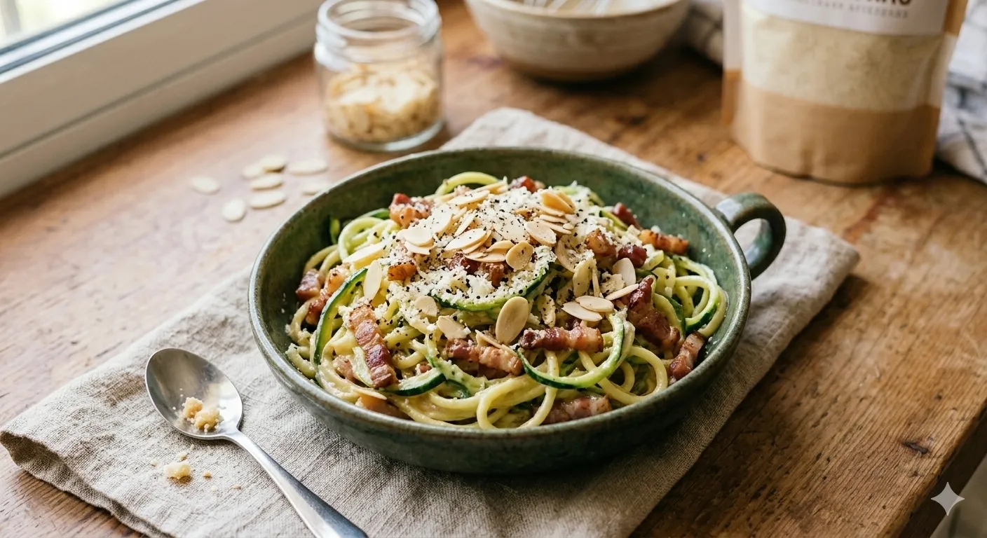 Como fazer Espaguete de Abobrinha à Carbonara: Técnica Italiana Low Carb