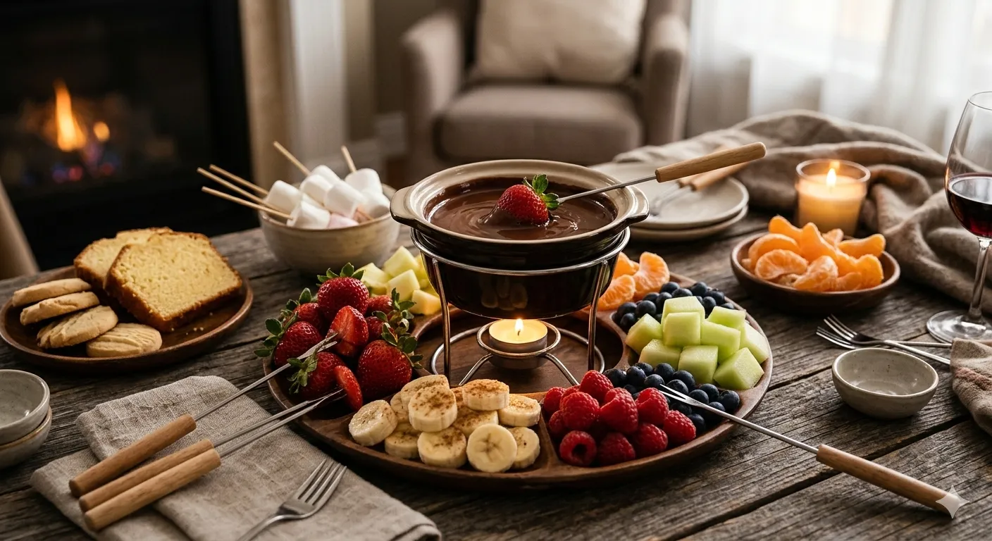 Como fazer Fondue de Chocolate Cremoso com Frutas Frescas