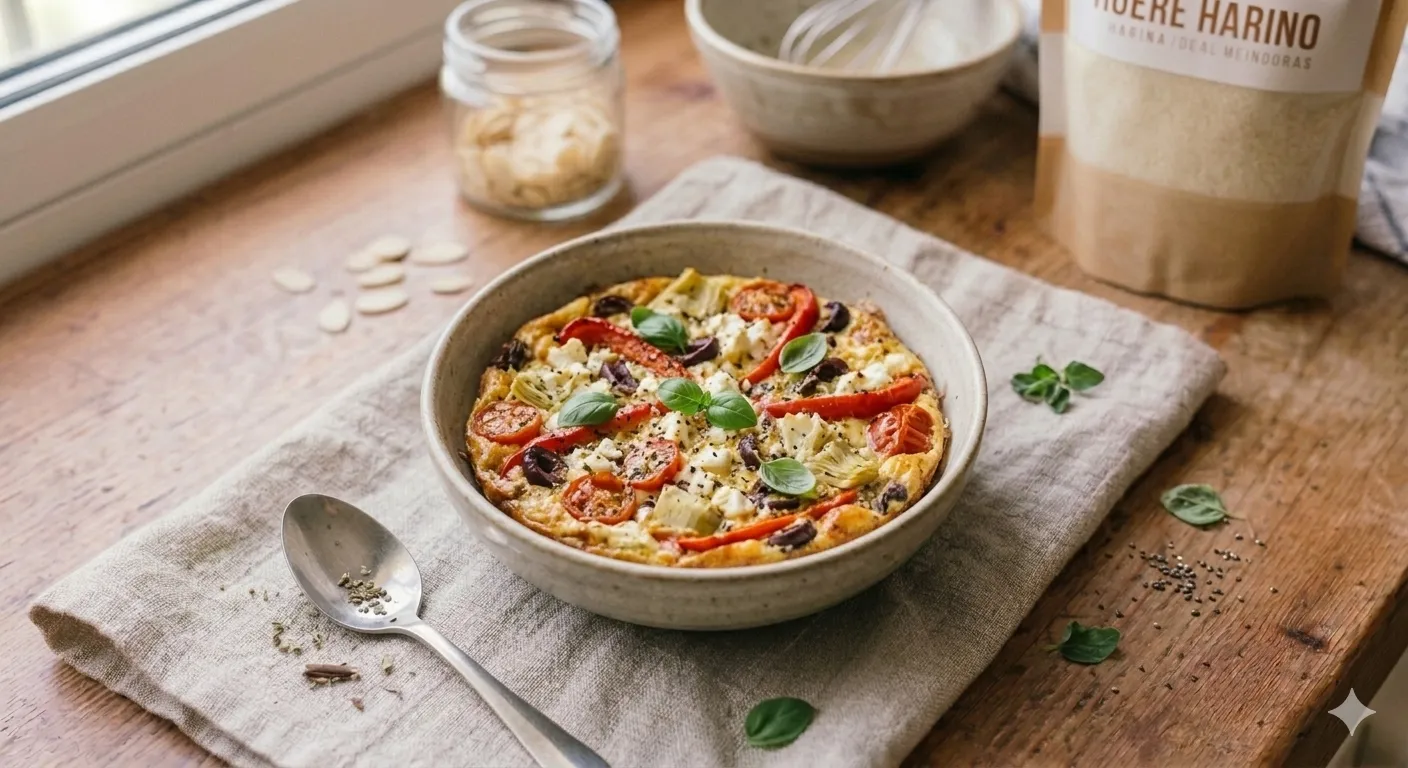 Como fazer Jantar Low Carb Rápido: Omelete de Forno Mediterrânea