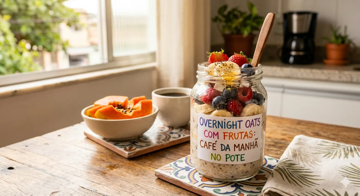 Overnight Oats com Frutas: Café da Manhã no Pote