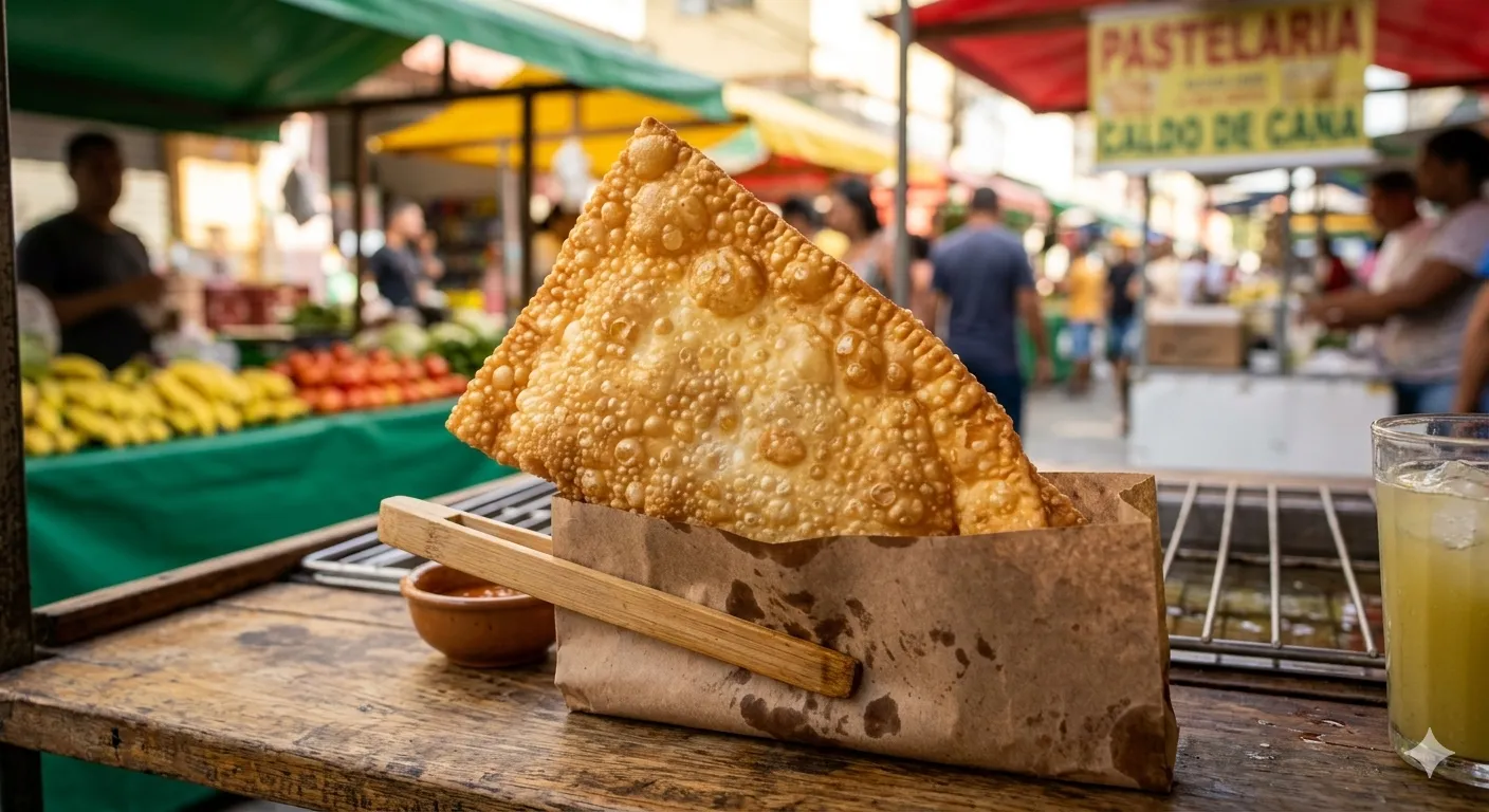 Pastel de Feira Crocante: O Segredo da Massa com Bolhas