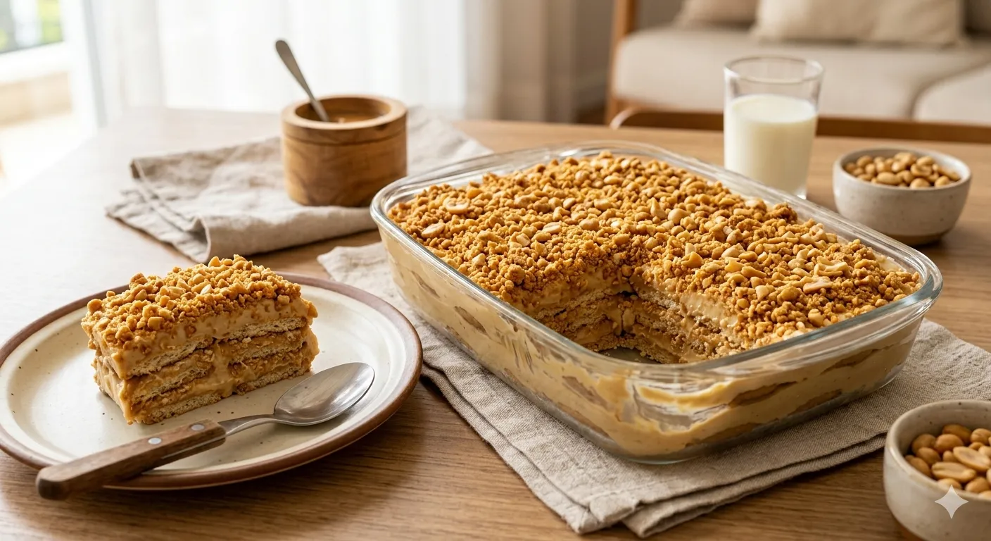 Como fazer Pavê de Amendoim Crocante com Bolacha Maria