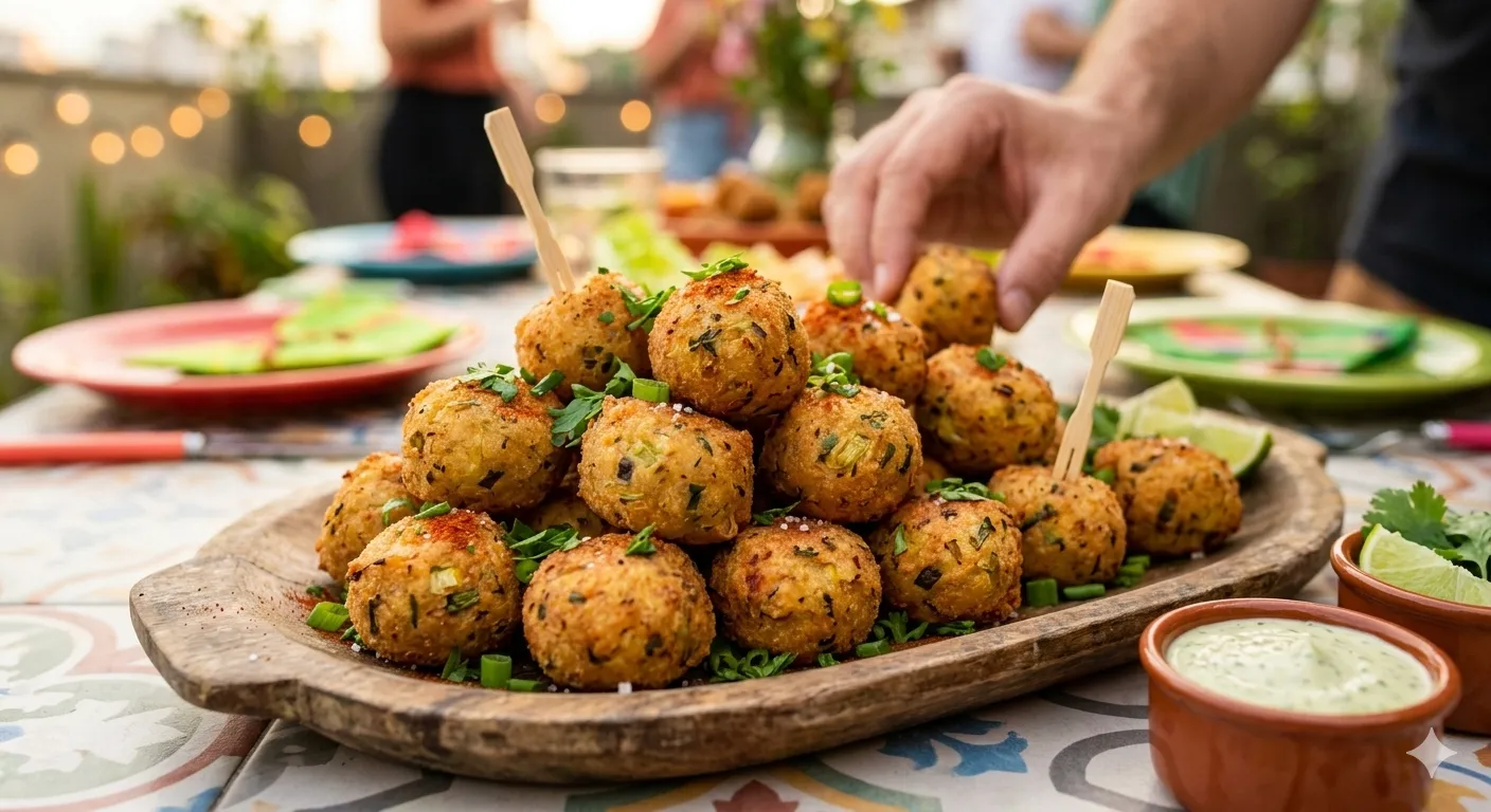 Como fazer Petiscos Veganos para Festa: Bolinho de Mandioca e Alho-Poró