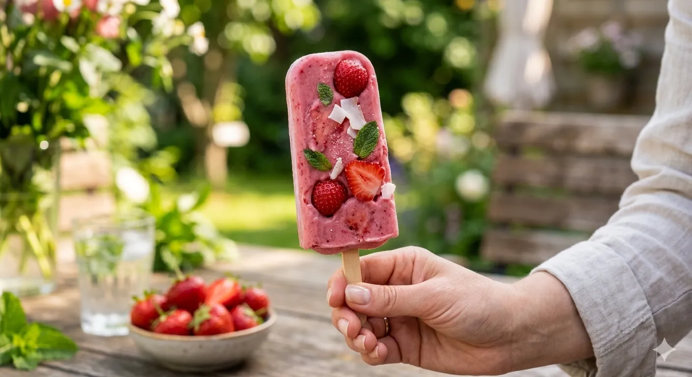 Picolé Low Carb de Morango: Refrescante e Cremoso