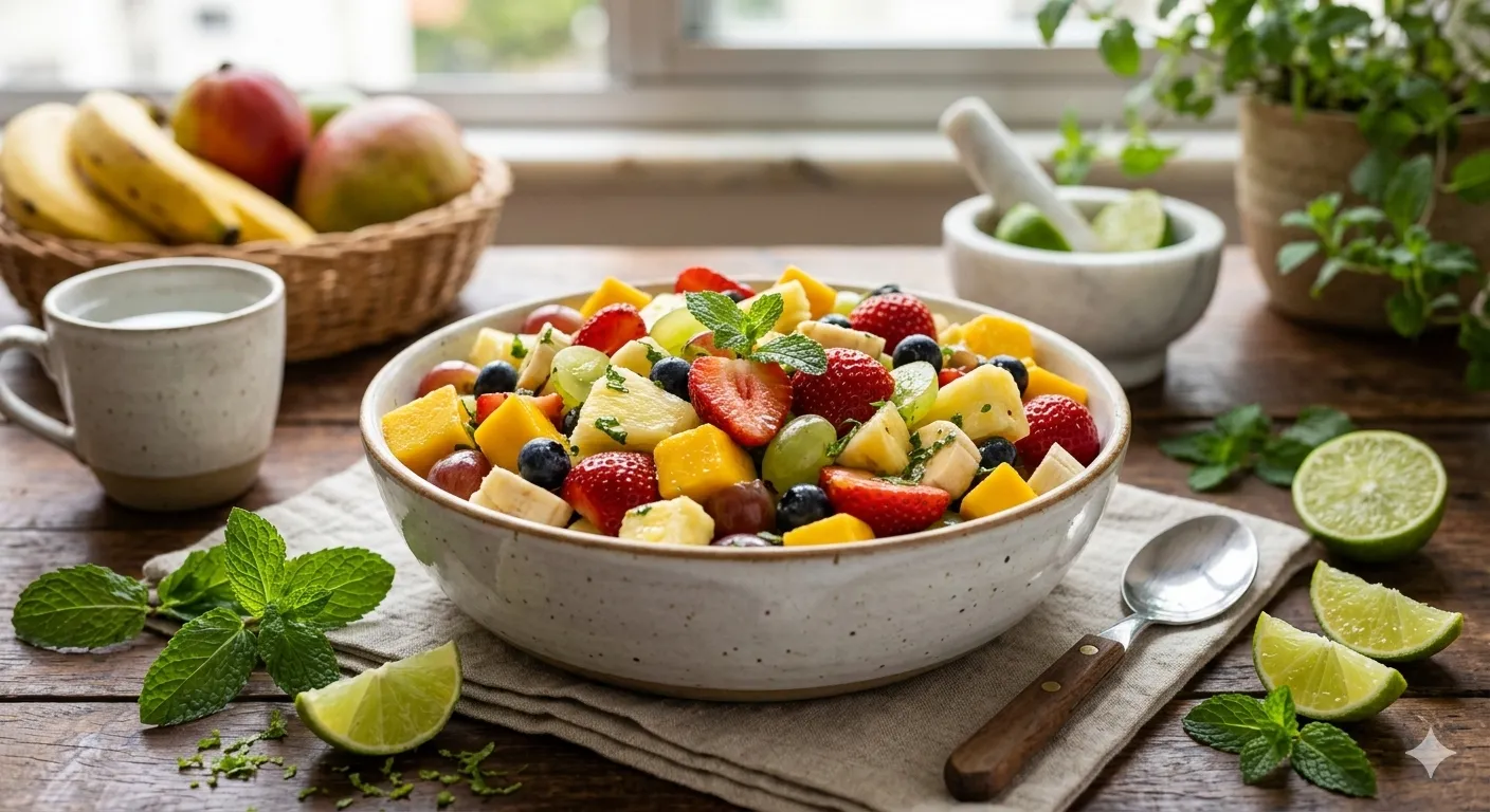 Como fazer Salada de Frutas Especial com Hortelã e Limão