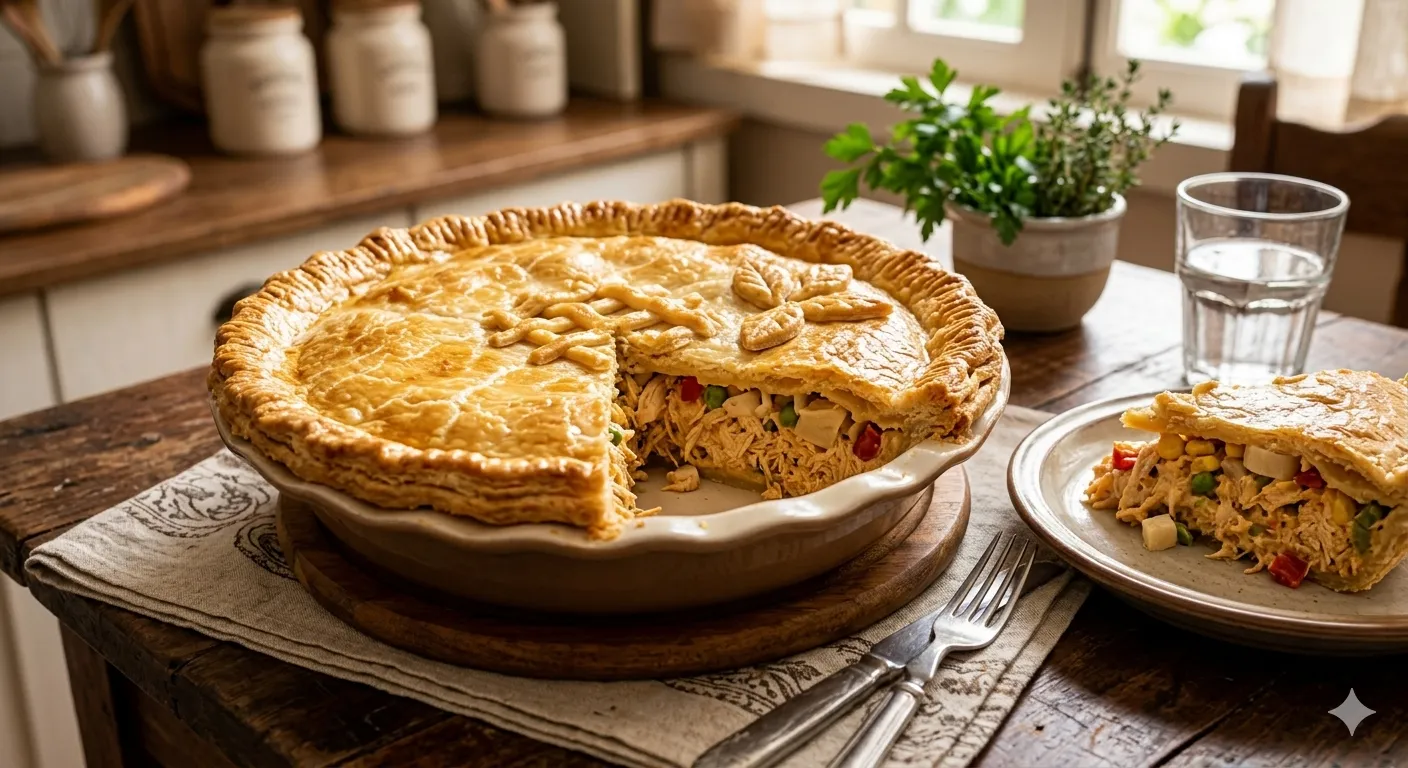 Torta de Frango com Massa Podre (Empadão de Frango)